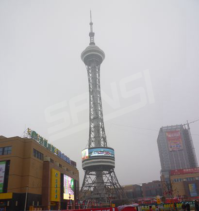 常州市武進區廣播電視塔室外全彩弧（hú）形屏（píng）