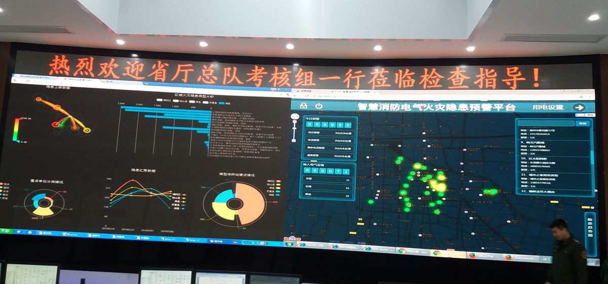 安徽宿州消防監控（kòng）中心室內led全彩顯示屏