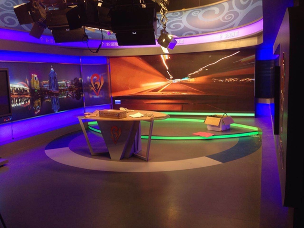 山東淄博電視台室內LED顯示（shì）屏