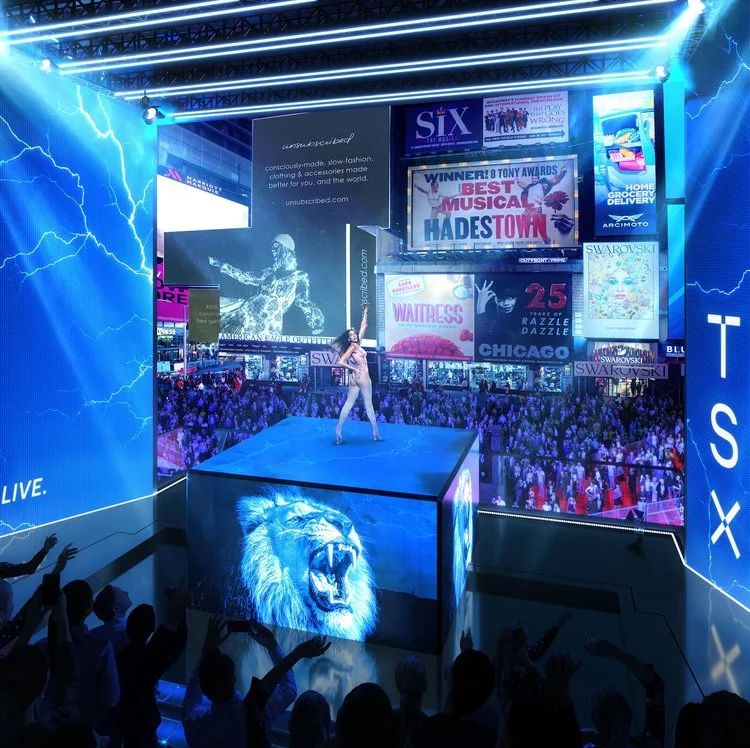 紐約TSX百老匯1800㎡巨幕,大香蕉9草在线LED,硬核科（kē）技,打（dǎ）造沉浸（jìn）式,娛樂新地標